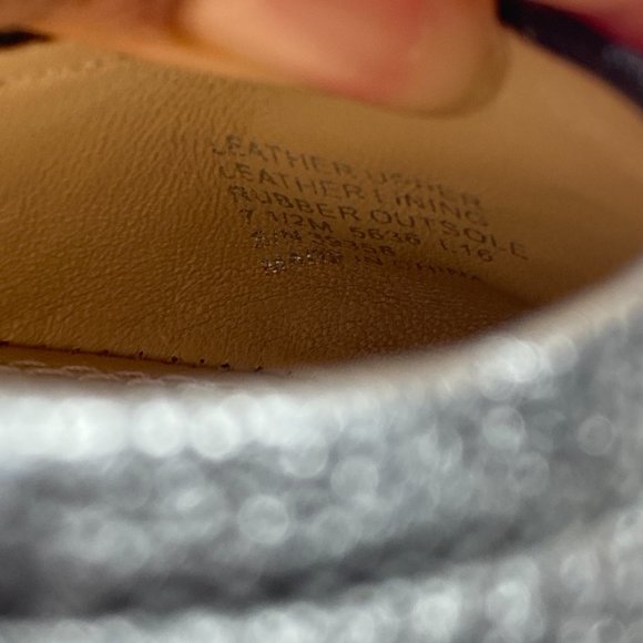 Tory Burch Allie Logo Ballet Flats Womens 7.5 Black Gold Leather Casual Career - Picture 8 of 10